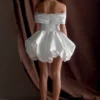Lauretta Off Shoulder Mini Dress – White Lauretta Off Shoulder Mini Dress – White