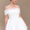 Lauretta Off Shoulder Mini Dress – White Lauretta Off Shoulder Mini Dress – White