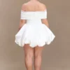 Lauretta Off Shoulder Mini Dress – White Lauretta Off Shoulder Mini Dress – White