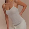 Laurie Twist Knit Mini Dress – Ivory