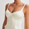 Leila Satin Corset Maxi Dress – Ivory Leila Satin Corset Maxi Dress – Ivory
