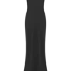 Lilly Sweetheart Satin Maxi Dress – Black