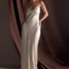 Lilly Sweetheart Satin Maxi Dress – Blush Gold