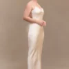 Lilly Sweetheart Satin Maxi Dress – Blush Gold