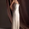 Lilly Sweetheart Satin Maxi Dress – Blush Gold