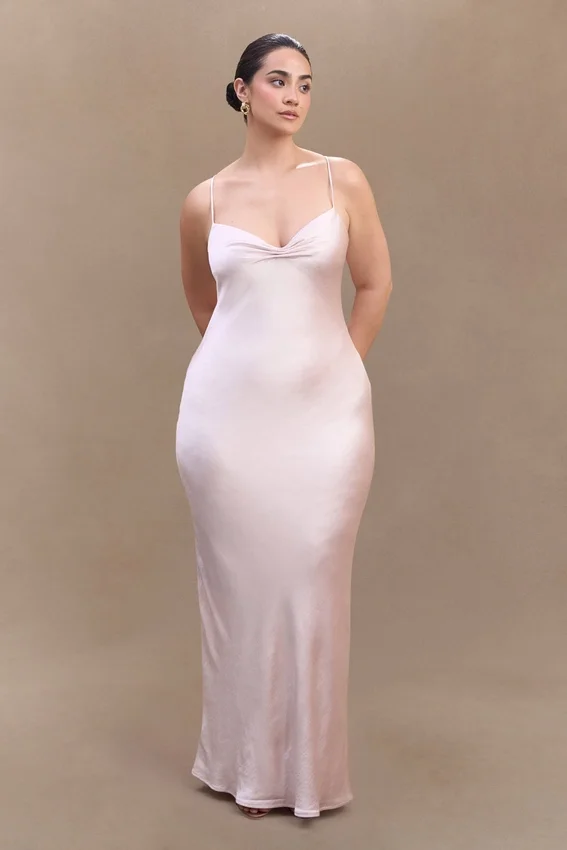 Lilly Sweetheart Satin Maxi Dress – Soft Pink Lilly Sweetheart Satin Maxi Dress – Soft Pink