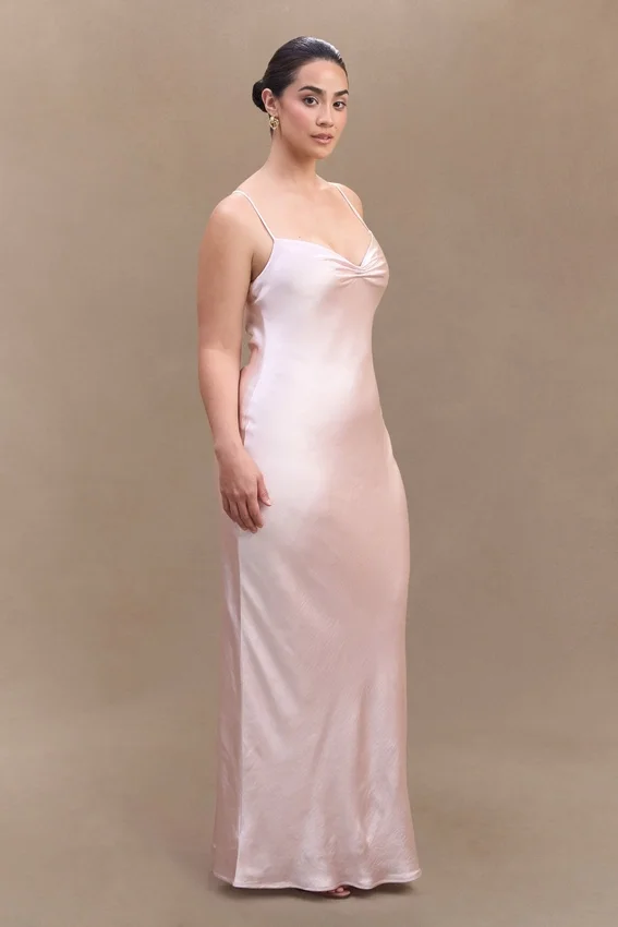Lilly Sweetheart Satin Maxi Dress – Soft Pink Lilly Sweetheart Satin Maxi Dress – Soft Pink