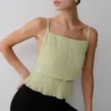 Lilou Pleated Sleeveless Top – Sage