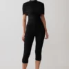 Linh Slinky High Neck Gathered Top – Black Linh Slinky High Neck Gathered Top – Black