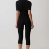 Linh Slinky High Neck Gathered Top – Black Linh Slinky High Neck Gathered Top – Black