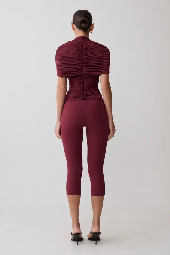 Blanca Stretch Crepe Capri Pants – Mahogany Blanca Stretch Crepe Capri Pants – Mahogany