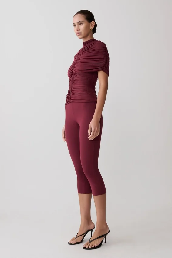 Blanca Stretch Crepe Capri Pants – Mahogany Blanca Stretch Crepe Capri Pants – Mahogany