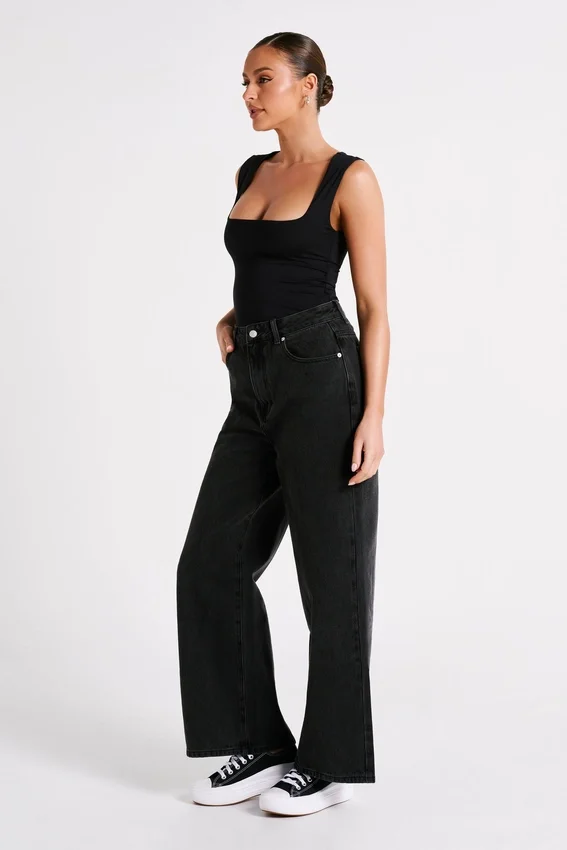 Linley Recycled Nylon Long Line Top – Black Linley Recycled Nylon Long Line Top – Black