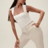Linley Recycled Nylon Long Line Top – White