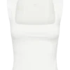 Linley Recycled Nylon Long Line Top – White