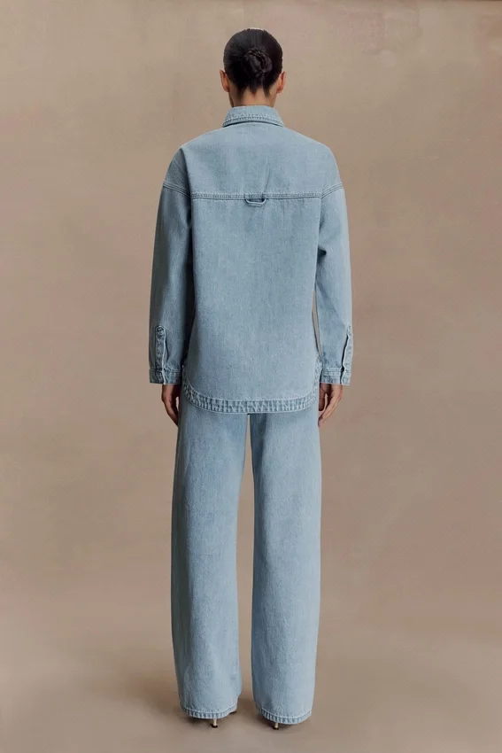 Lioda Oversized Denim Shirt – 80’S Blue Lioda Oversized Denim Shirt – 80’S Blue