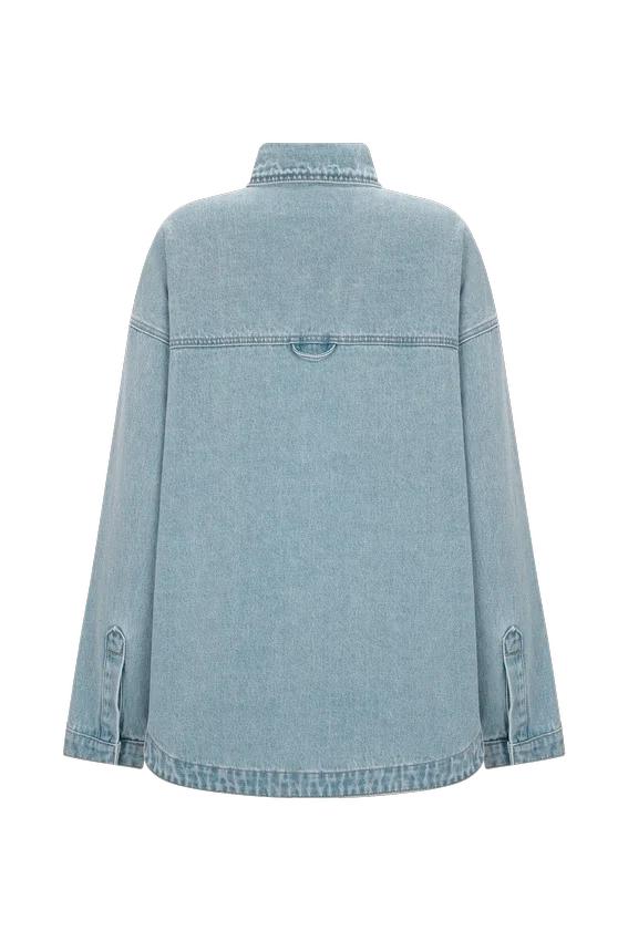 Lioda Oversized Denim Shirt – 80’S Blue Lioda Oversized Denim Shirt – 80’S Blue
