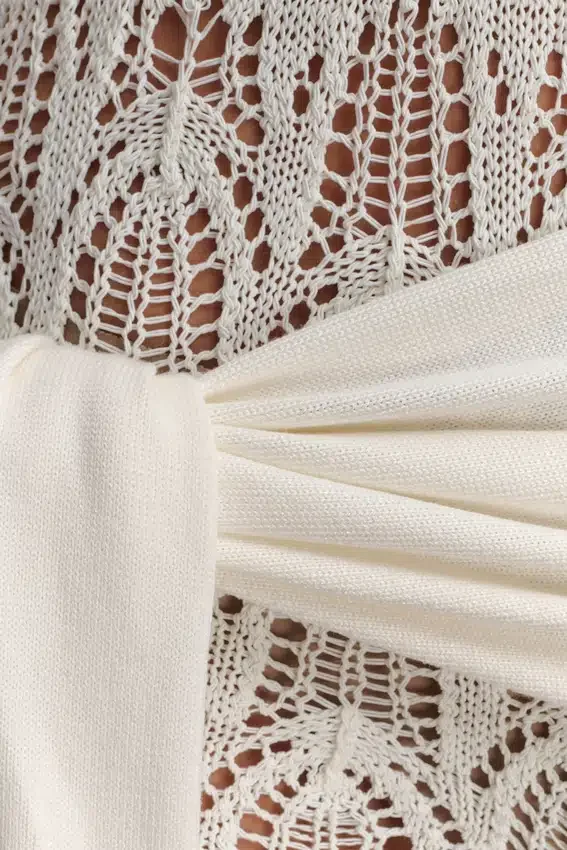 Liora Crochet Shorts With Knit Overlay – Ivory Liora Crochet Shorts With Knit Overlay – Ivory