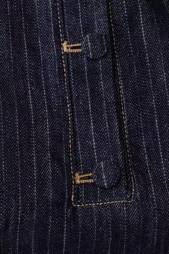 Loraine Sleeveless Denim Top – Indigo Pinstripe Loraine Sleeveless Denim Top – Indigo Pinstripe