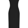 Lorena Cotton Midi Dress – Black