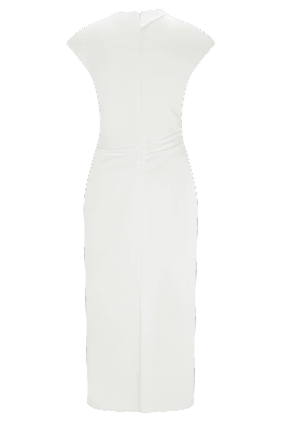 Lorena Cotton Midi Dress – White Lorena Cotton Midi Dress – White
