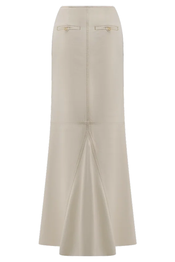 Loretta Denim Maxi Skirt – Ecru Loretta Denim Maxi Skirt – Ecru