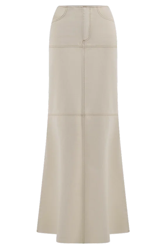 Loretta Denim Maxi Skirt – Ecru Loretta Denim Maxi Skirt – Ecru