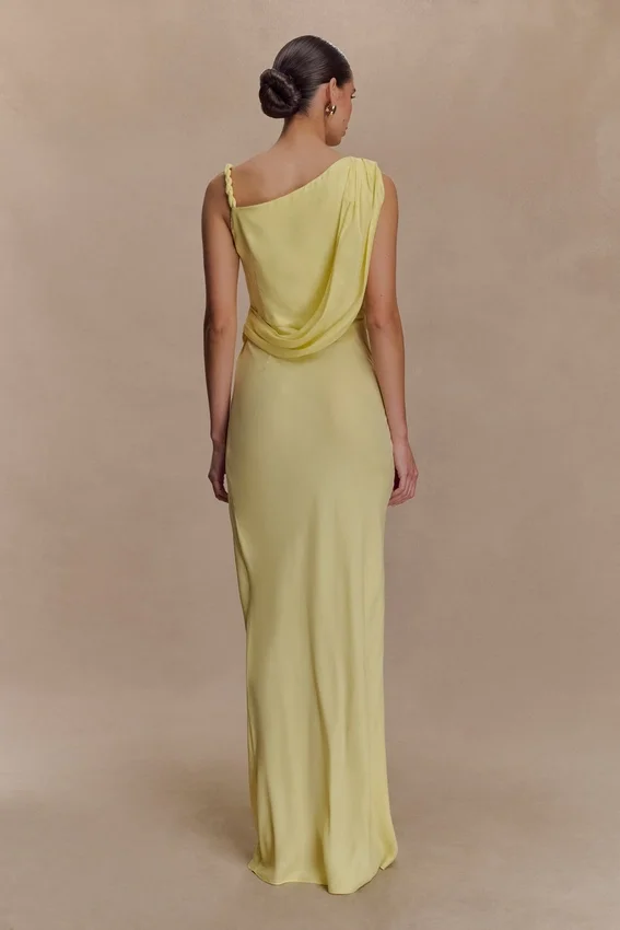 Lorieanne Draped Maxi Dress – Lemon Lorieanne Draped Maxi Dress – Lemon