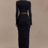 Louanne Slinky Long Sleeve Maxi Dress – Black Louanne Slinky Long Sleeve Maxi Dress – Black