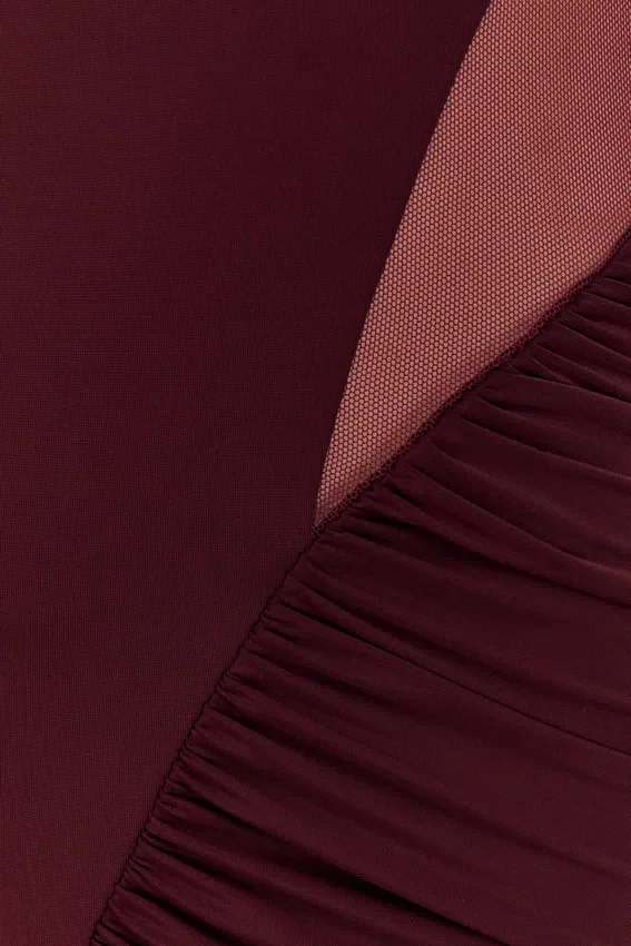Louanne Slinky Long Sleeve Maxi Dress – Burgundy Louanne Slinky Long Sleeve Maxi Dress – Burgundy
