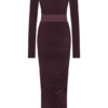 Louanne Slinky Long Sleeve Maxi Dress – Burgundy Louanne Slinky Long Sleeve Maxi Dress – Burgundy