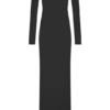 Louisa Long Sleeve Slinky Maxi Dress – Black Louisa Long Sleeve Slinky Maxi Dress – Black