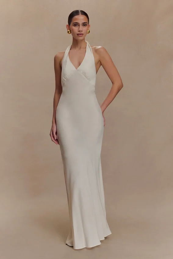Louisiana Halter Maxi Dress – Ivory Louisiana Halter Maxi Dress – Ivory