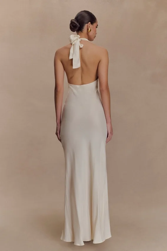 Louisiana Halter Maxi Dress – Ivory Louisiana Halter Maxi Dress – Ivory