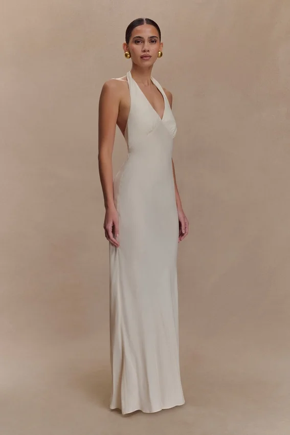 Louisiana Halter Maxi Dress – Ivory Louisiana Halter Maxi Dress – Ivory