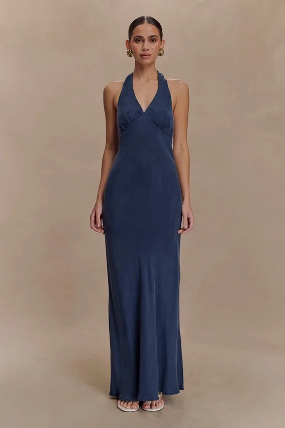 Louisiana Halter Maxi Dress – Navy Louisiana Halter Maxi Dress – Navy