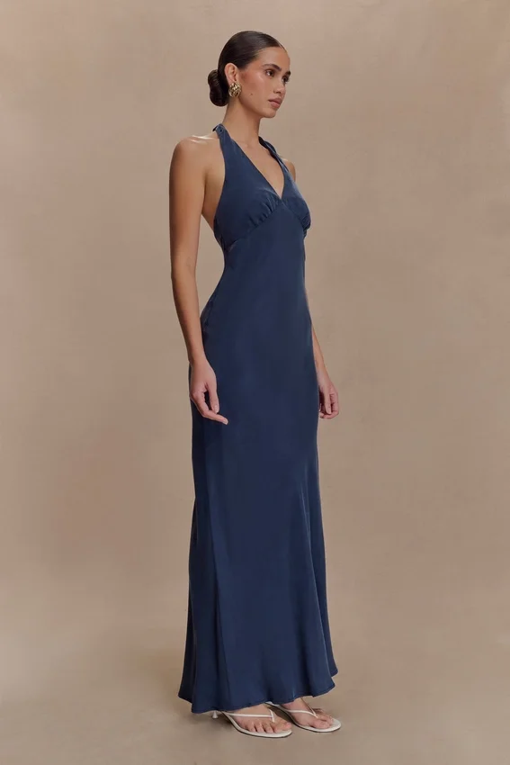 Louisiana Halter Maxi Dress – Navy Louisiana Halter Maxi Dress – Navy