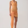 Lucien Cowl Neck Mini Dress – Apricot Lucien Cowl Neck Mini Dress – Apricot