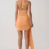 Lucien Cowl Neck Mini Dress – Apricot Lucien Cowl Neck Mini Dress – Apricot
