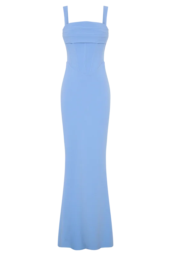 Luella Crepe Corset Maxi Dress – Cornflower Blue Luella Crepe Corset Maxi Dress – Cornflower Blue