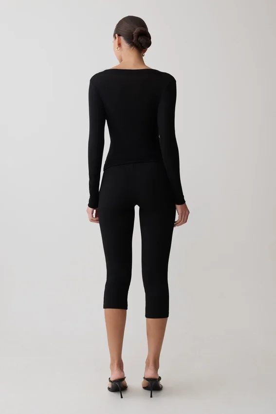 Lumi Long Sleeve Mesh Top – Black Lumi Long Sleeve Mesh Top – Black