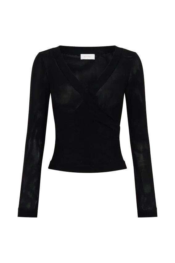 Lumi Long Sleeve Mesh Top – Black Lumi Long Sleeve Mesh Top – Black