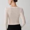 Lumi Long Sleeve Mesh Top – Bone