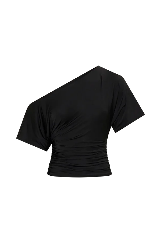 Luu Off Shoulder Slinky Top – Black Luu Off Shoulder Slinky Top – Black