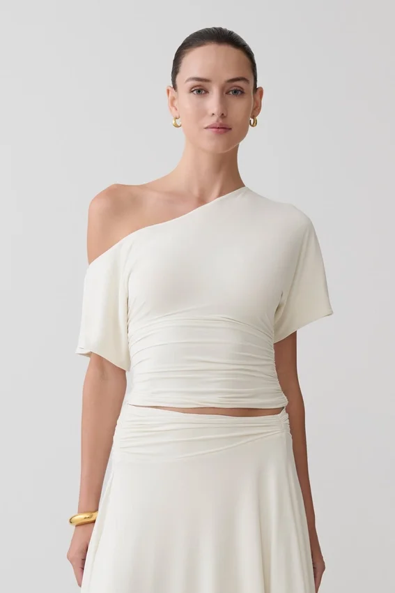 Luu Off Shoulder Slinky Top – Ivory Luu Off Shoulder Slinky Top – Ivory