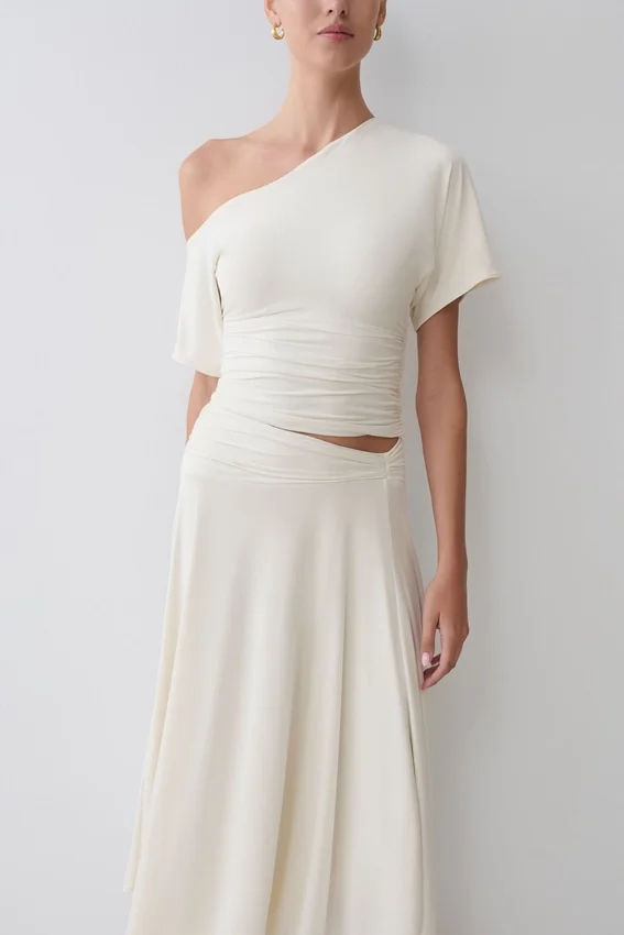 Luu Off Shoulder Slinky Top – Ivory Luu Off Shoulder Slinky Top – Ivory