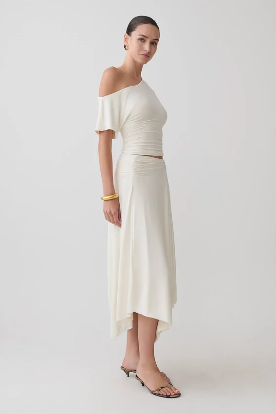 Luu Off Shoulder Slinky Top – Ivory Luu Off Shoulder Slinky Top – Ivory