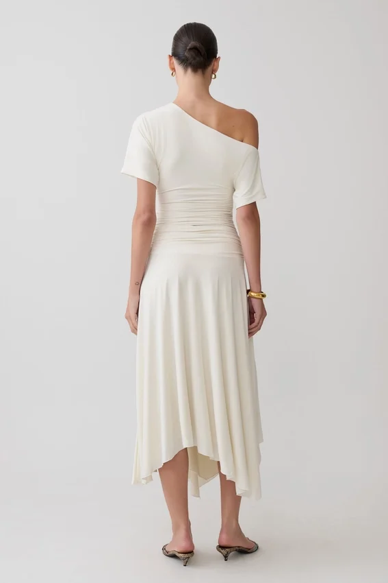 Luu Slinky Midi Skirt – Ivory Luu Slinky Midi Skirt – Ivory