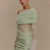 Luxie Lace Knit Mini Dress – Pastel Green Luxie Lace Knit Mini Dress – Pastel Green