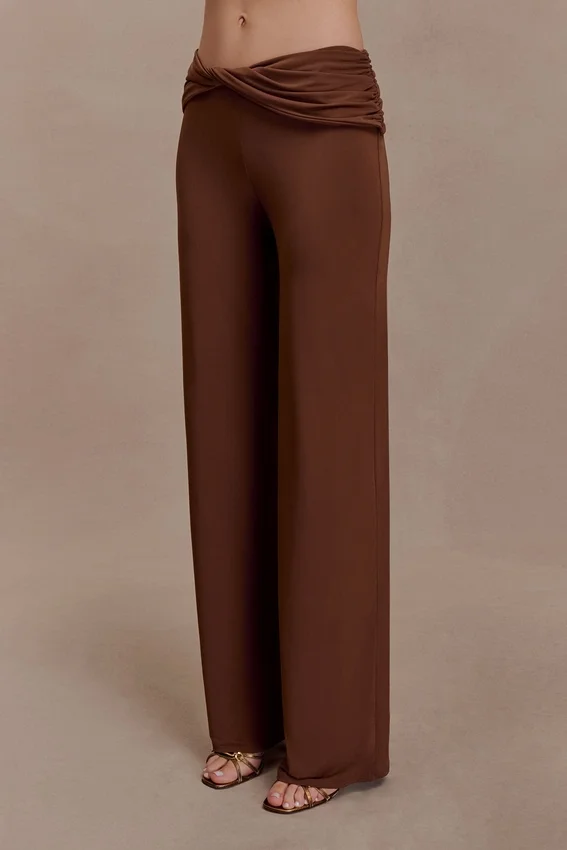 Lydia Slinky Straight Leg Pants – Chocolate Lydia Slinky Straight Leg Pants – Chocolate
